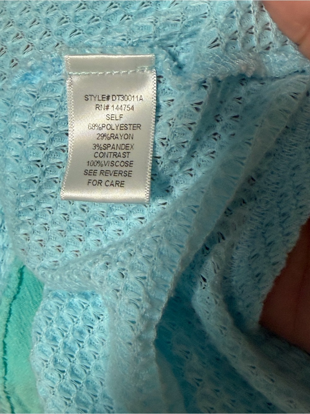 DAVI & DANI Waffle Knit Button Down Shirt - Medium - Picture 6 of 6